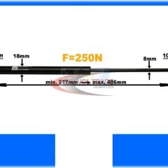 Gázrugó 250-209-486