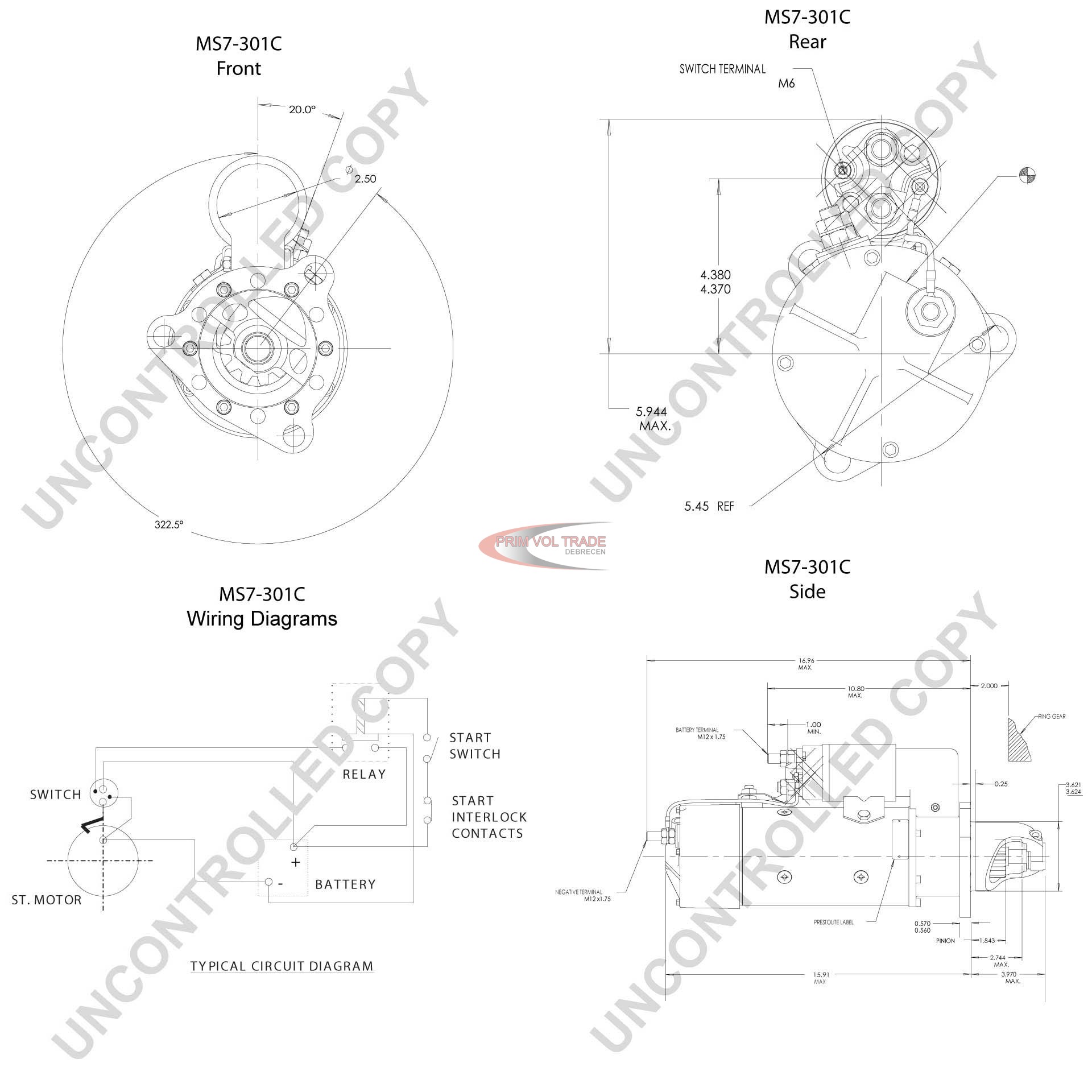 Indítómotor  24V 9.0KW