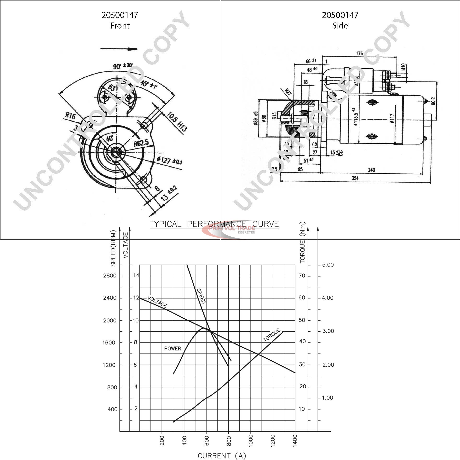 Indítómotor  12V 2.8KW