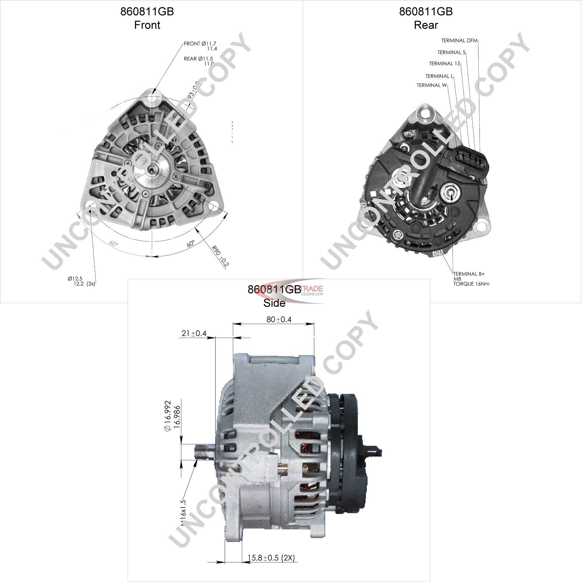 Generátor TGA,TGX 24V 110A