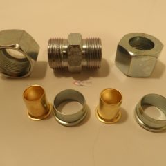 Fékcső 16 mm ö.kötő készlet+betéthüvely