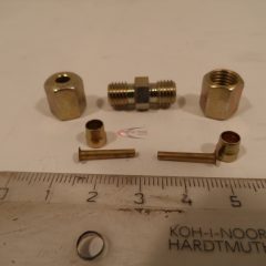 Fékcső 4 mm ö.kötő készlet+betéthüvely