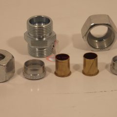 Fékcső 15 mm ö.kötő készlet+betéthüvely
