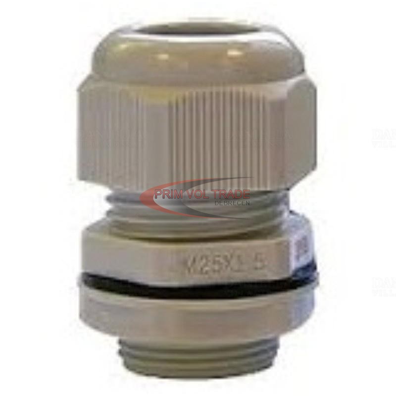 Tömszelence M25 +anya 13-18mm IP68 szürke