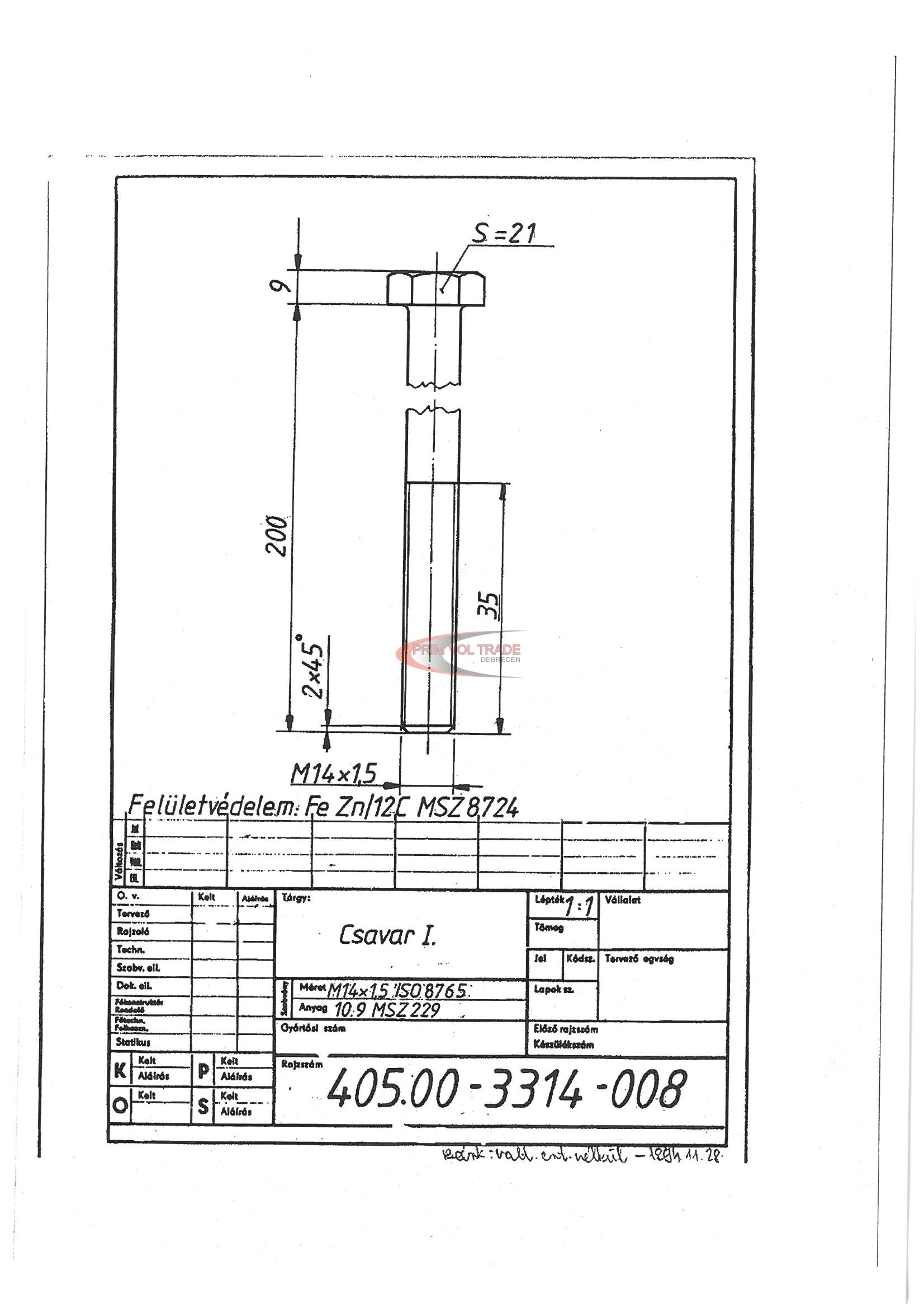 47234_0.jpg Hatlapfejű csavar M14x1,5x200